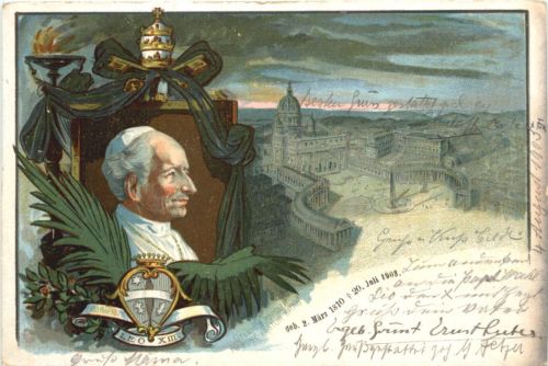 Papst Leo XIII - Vatikan - Litho