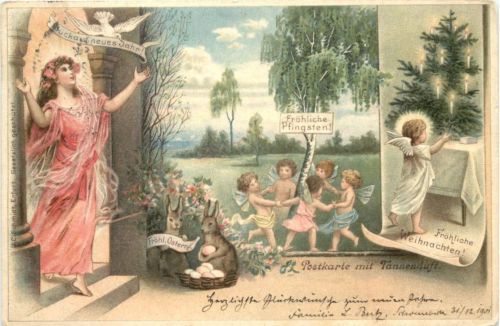 Glückwunsch - Duftkarte - Litho