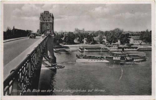 Worms - Blick von der Ernst Ludwigsbrücke