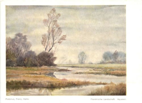 Künstler Ak Franz Pistorius - Flandrische Landschaft
