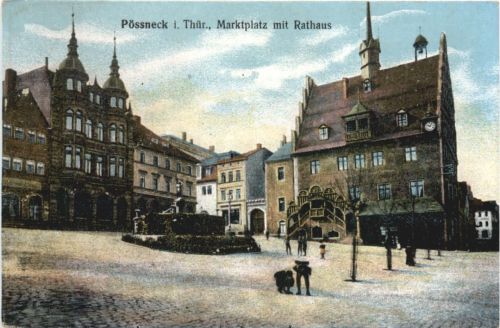 Pössneck in Thüringen - Marktplatz