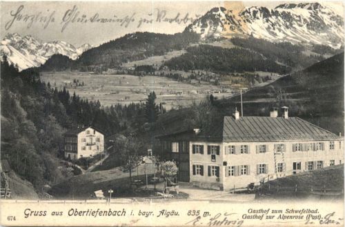 Gruss aus Obertiefenbach - GAsthof zum Schwefelbad
