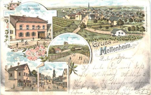 Gruss aus Mettenheim - Litho