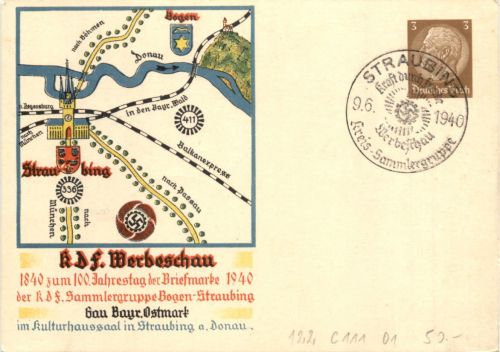 Straubing - KDF Werbeschau 1940 - 3. Reich - Ganzsache
