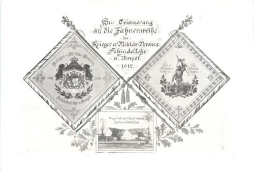 Fahnenweihe Krieger Vereins Schindellohe und Umgebung 1912 - Pullenreuth