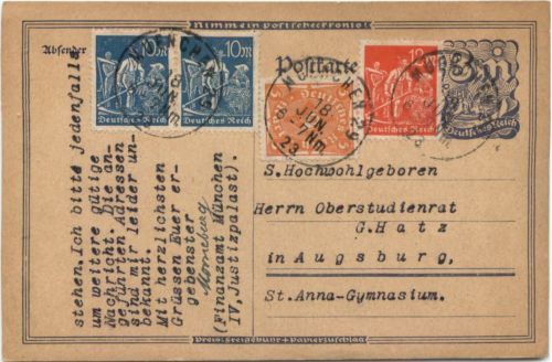 München - Ganzsache 1923