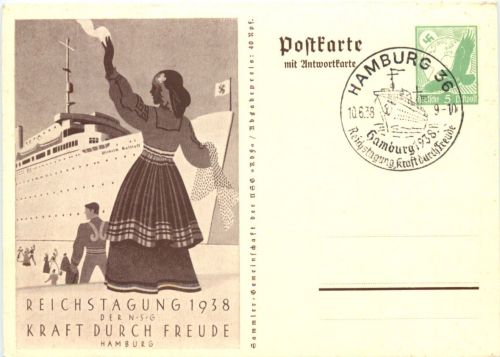 Reichstagung Kraft durch Freude 1938 - Ganzsache