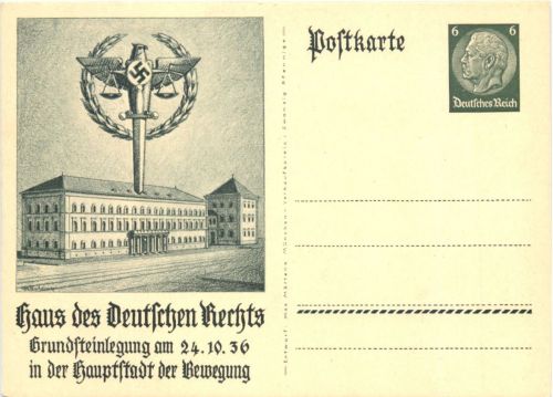 München - Haus des Deutschen Rechts 1936 - Ganzsache