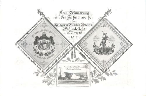 Fahnenweihe Krieger Vereins Schindellohe und Umgebung 1912 - Pullenreuth