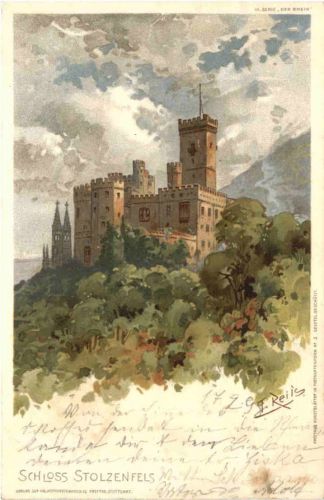 Schloss Stolzenfels - Litho