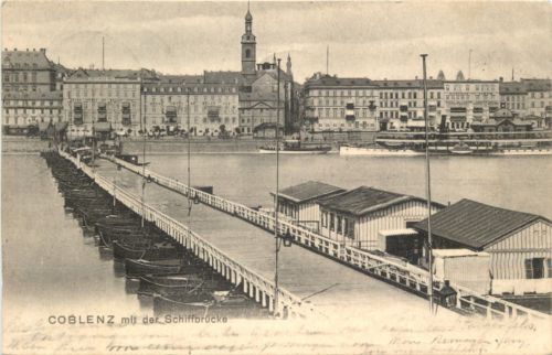 Coblenz mit der Schiffsbrücke