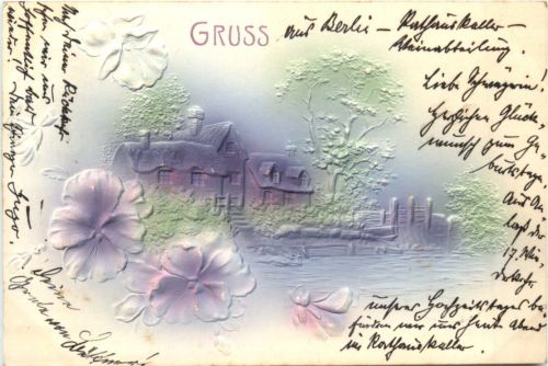 Gruss aus - Prägekarte