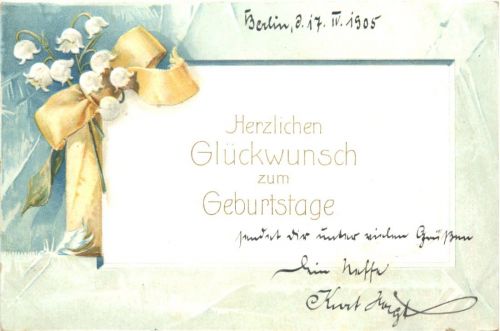 Geburtstag - Prägekarte