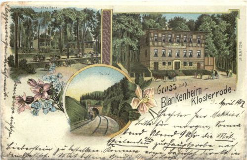Gruss aus Blankenheim-Klosterrode - Litho