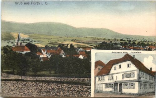 Gruß aus Fürth i. O. - Gasthaus Burg Lindenfels