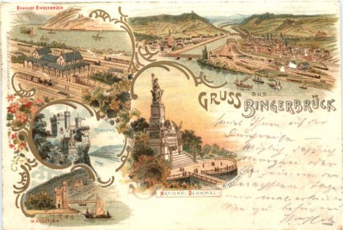Gruss aus Bingerbrück - Litho