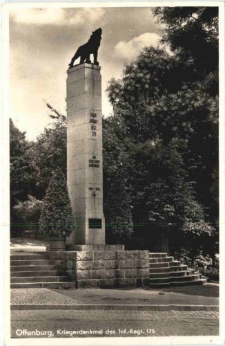 Offenburg - Kriegerdenkmal des Inf. Regt. 170