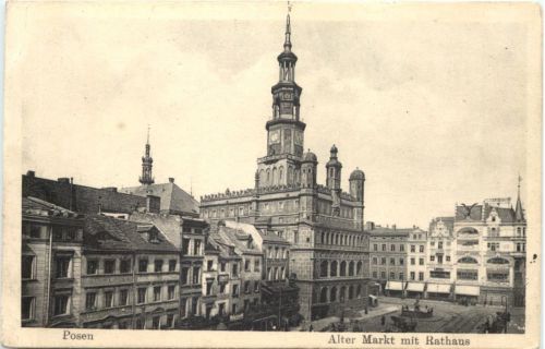 Posen - Alter Markt mit Rathaus
