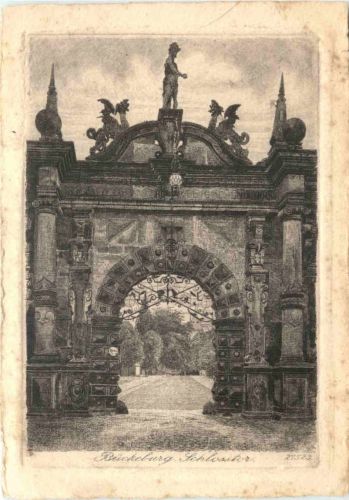 Bückeburg Schlosstor - Radierung