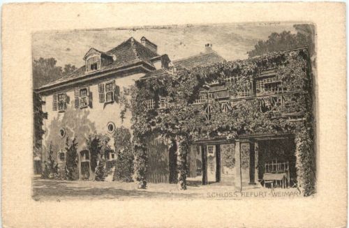 Weimar - Schloss Tiefurt - Radierung