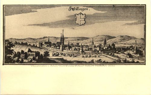 Villingen nach Merian 1650