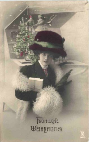 Weihnachten - Frau mit Hut