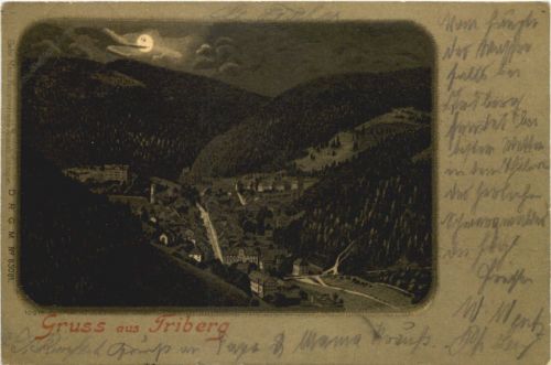 Gruss aus Triberg - Litho
