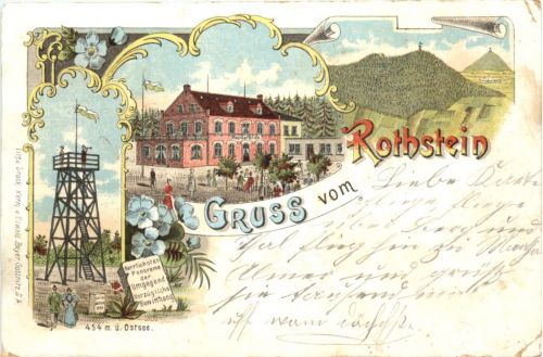 Sohland am Rotstein - Gruss vom Rothstein - Litho