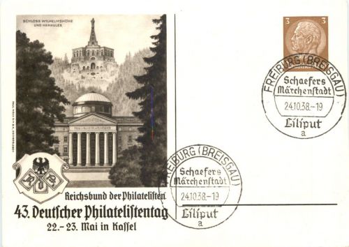 Kassel - 43. Deutscher Philatelistentag 1938 - Ganzsache