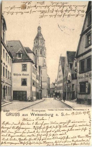 Gruss aus Weissenburg a. S. - Rosengasse
