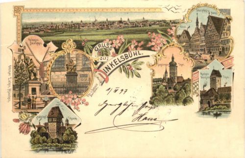 Gruss aus Dinkelsbühl - Litho