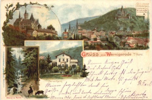 Gruss aus Wernigerode - Litho
