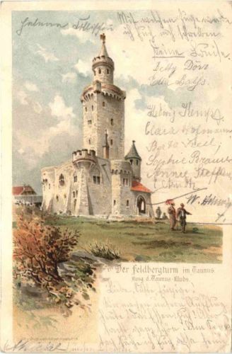 Der Feldbergturm im Taunus - Litho
