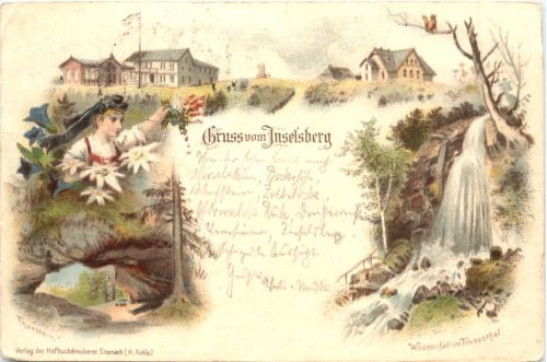 Gruss vom Inselsberg - Litho