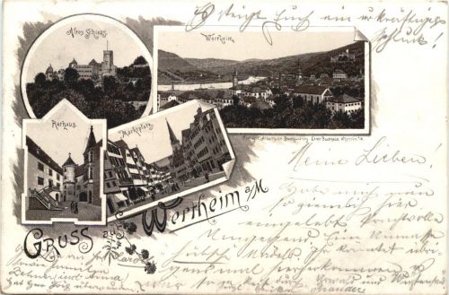 Gruss aus Wertheim am Main - Litho