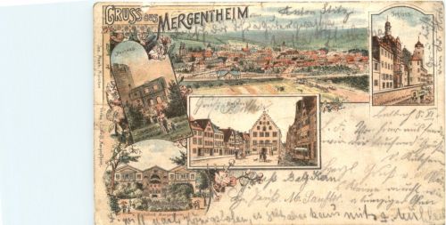 Gruss aus Mergentheim - Litho