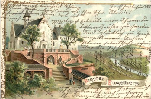Grossheubach am Main - Kloster Engelberg - Litho