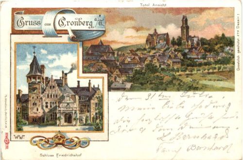 Gruss aus Cronberg im Taunus - Litho