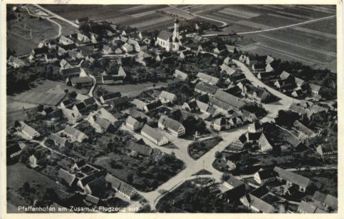 Pfaffenhofen am Zusam vom Flugzeug