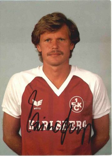 1. FC Kaiserslautern Rainer Geye mit Autogramm