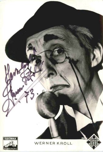 Werner Kroll mit Autogramm
