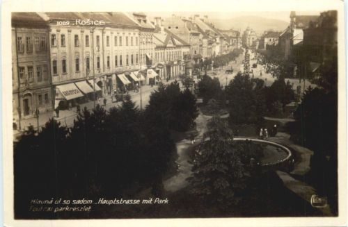 Kosice - Hauptstrasse mit Park