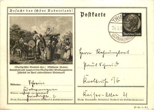 Müllheim in Baden - Ganzsache