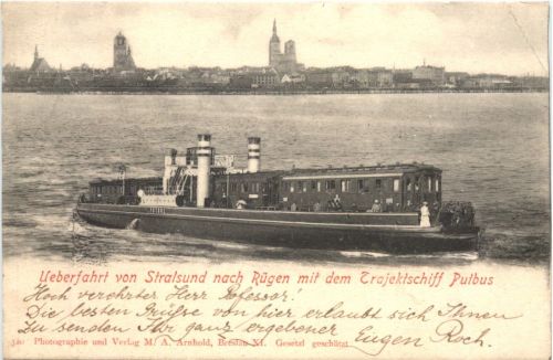 Überfahrt von Stralsund nach Rpgen mit Trajektschiff Putbus