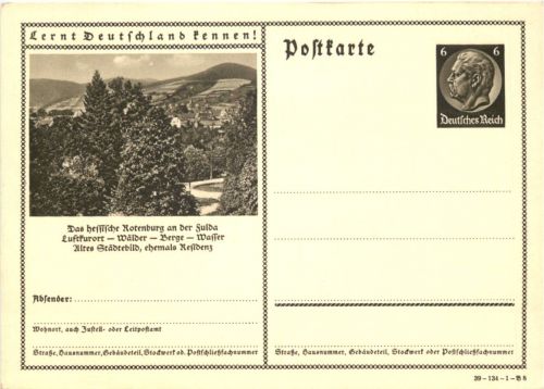 Rotenburg an der Fulda - Ganzsache