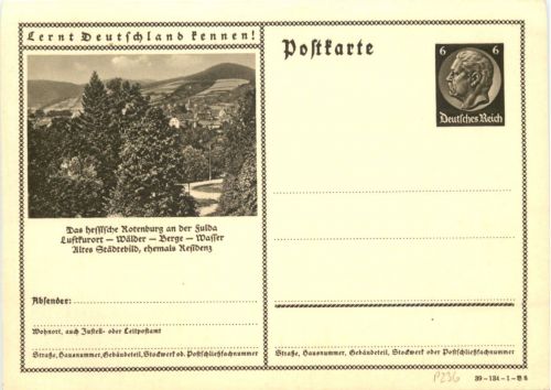 Rotenburg an der Fulda - Ganzsache