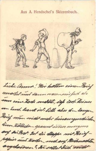 Künstler Ak - Aus Hendschels Skizzenbuch