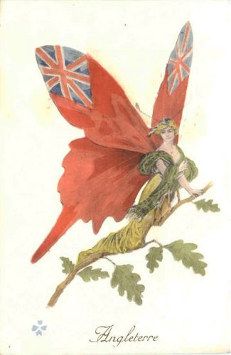 England - Frau als Schmetterling