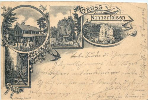 Gruss vom Nonnenfelsen - Vorläufer - Jonsdorf