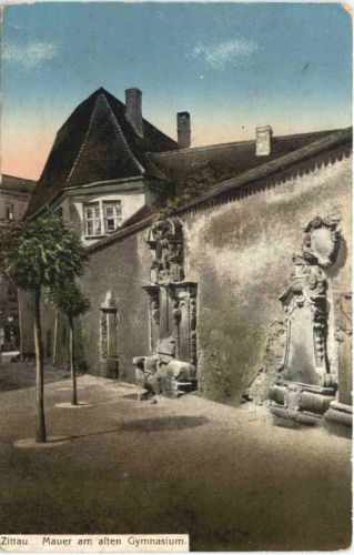 Zittau in Sachsen - Mauer am alten Gymnasium